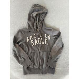 American Eagle Men Hooded  Sweater Sz S Gray Color